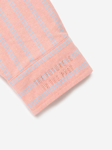 HUMAN MADE Camicia Oxford a righe rosa con patch cuore Rosa