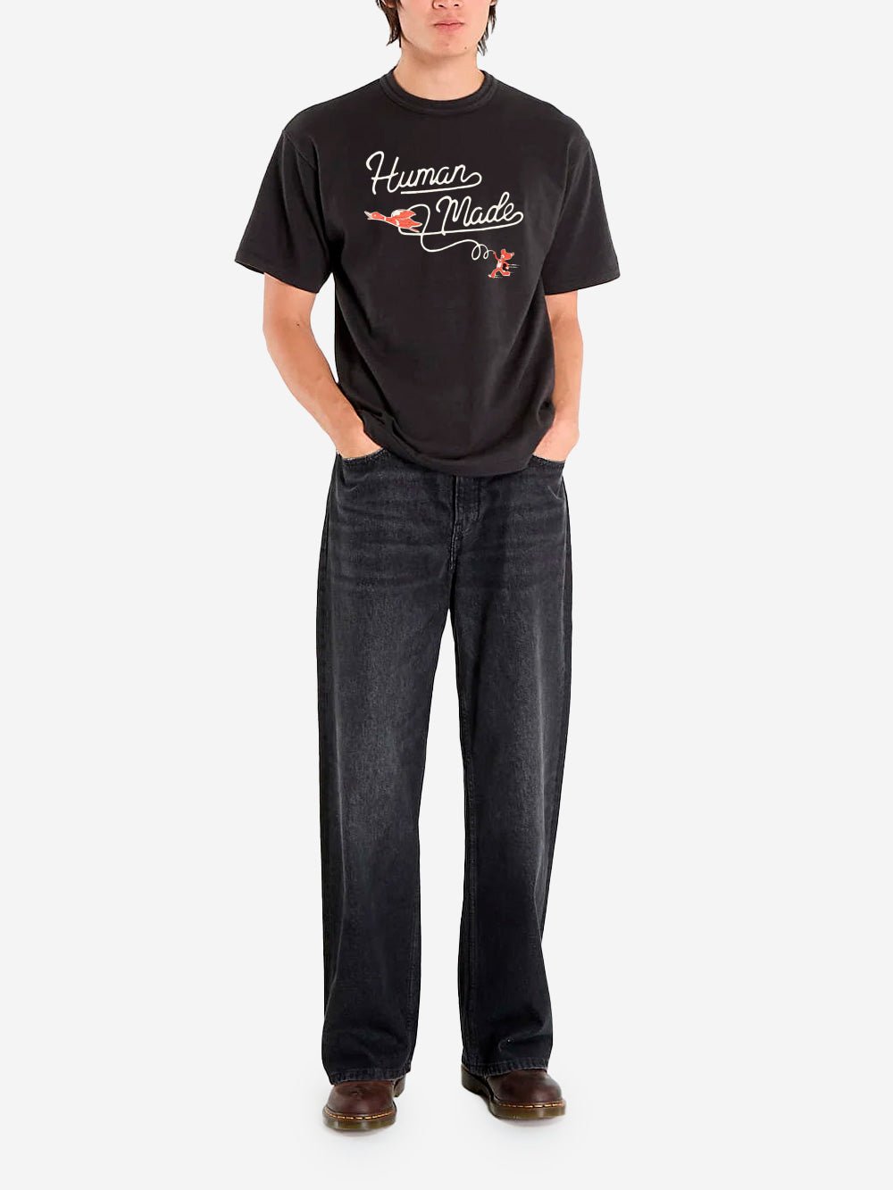 HUMAN MADE T-shirt nera con grafica Western Nero Urbanstaroma