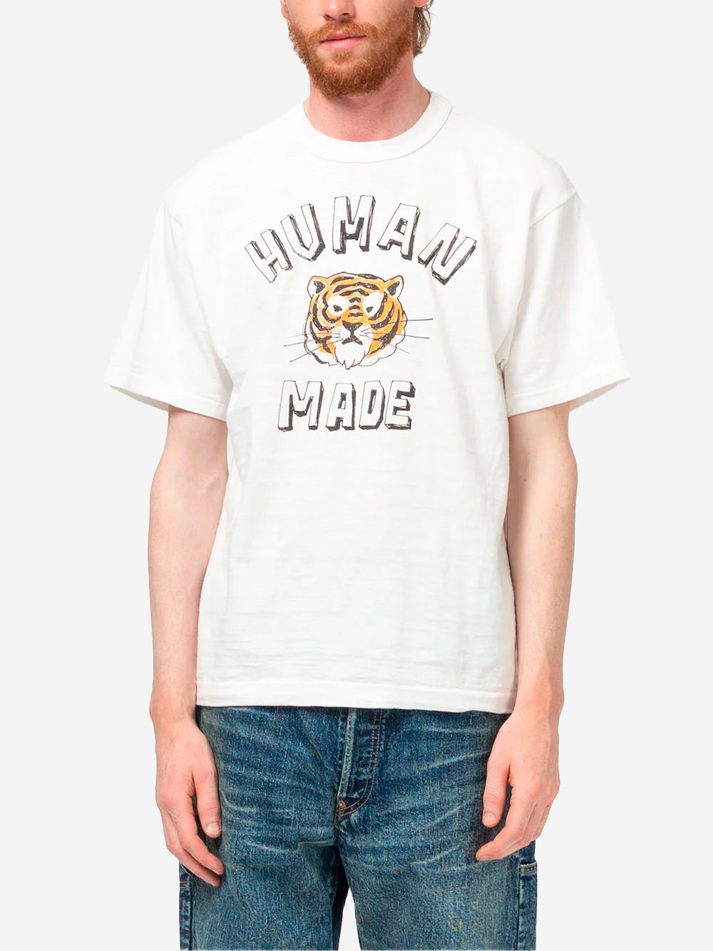 HUMAN MADE T-shirt bianca con grafica Drawn Tiger Urbanstaroma