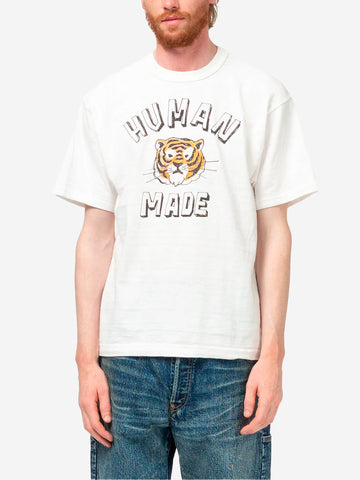 HUMAN MADE T-shirt bianca con grafica Drawn Tiger