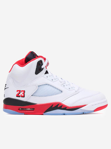 JORDAN Air Jordan 5 Retro 'Fire Red' Black Tongue Bianco rosso