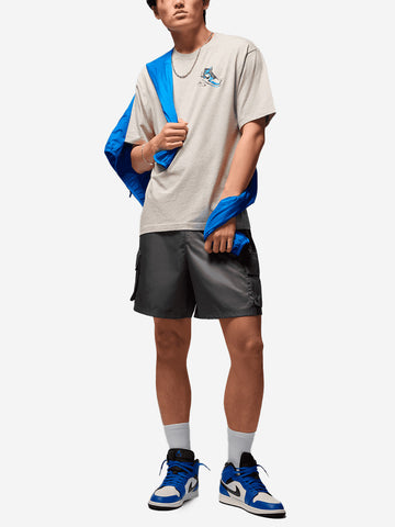 JORDAN T-shirt grigia AJ1 con grafica Grigio