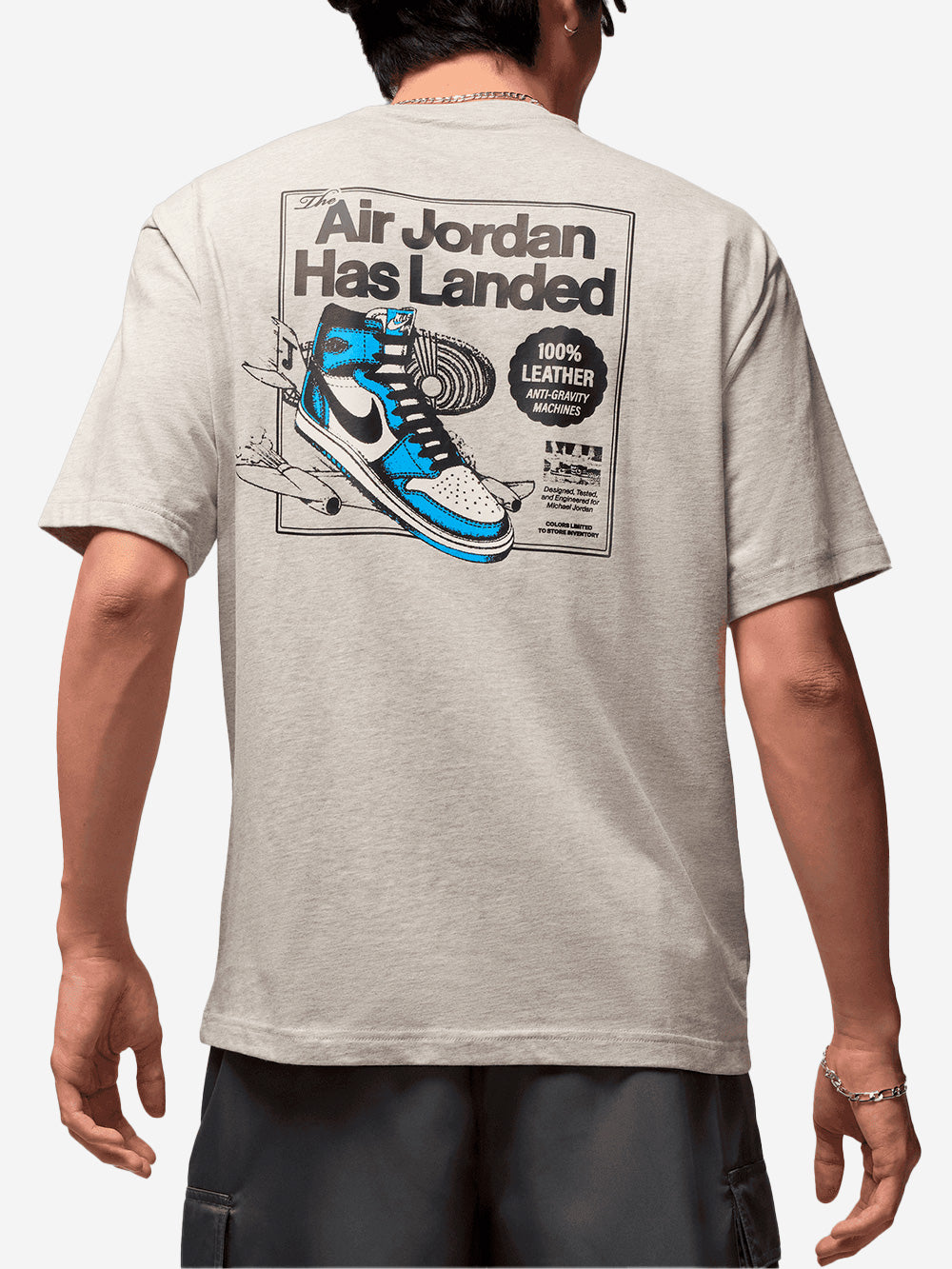 JORDAN T-shirt grigia AJ1 con grafica Grigio Urbanstaroma