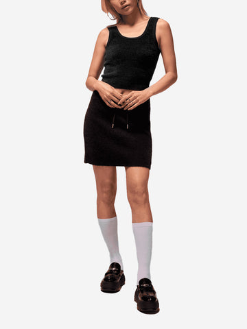 JORDAN Canotta testurizzata aderente nera Nero