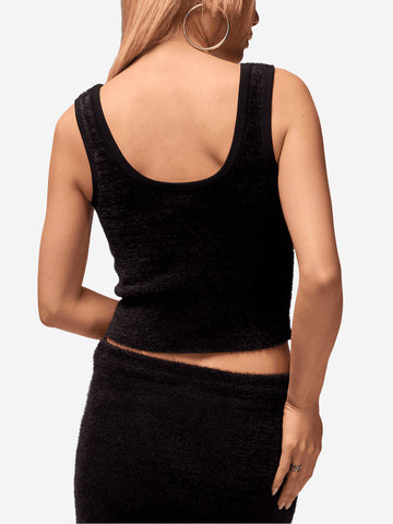 JORDAN Canotta testurizzata aderente nera Nero