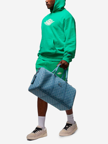 JORDAN Felpa 'Rare' verde con cappuccio distressed Verde