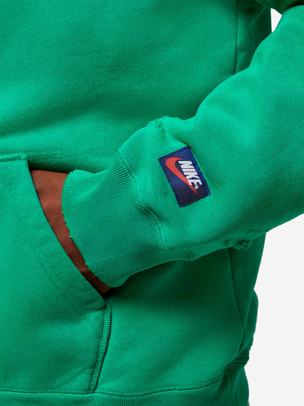 JORDAN Felpa 'Rare' verde con cappuccio distressed Verde Urbanstaroma