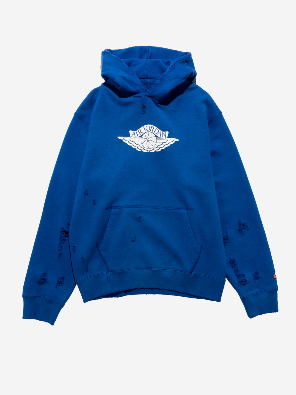 JORDAN Felpa 'Rare' blu con cappuccio distressed blu Urbanstaroma