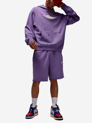 JORDAN Felpa 'Rare' lilla con cappuccio distressed Lilla