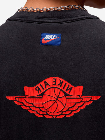 JORDAN T-shirt nera 'Rare' effetto delavé Nero