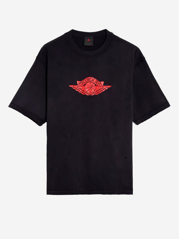 JORDAN T-shirt nera 'Rare' effetto delavé Nero