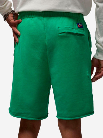 JORDAN Shorts verdi in fleece di cotone Rare Air Verde