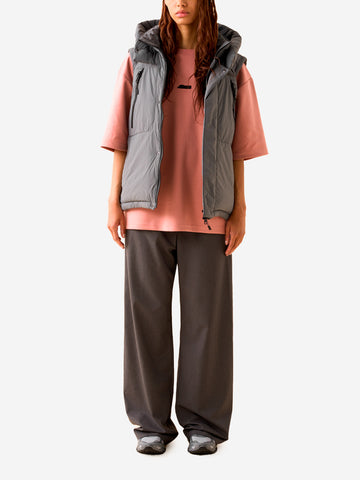 MIZUNO Gilet in piuma d'oca con cappuccio staccabile Grigio