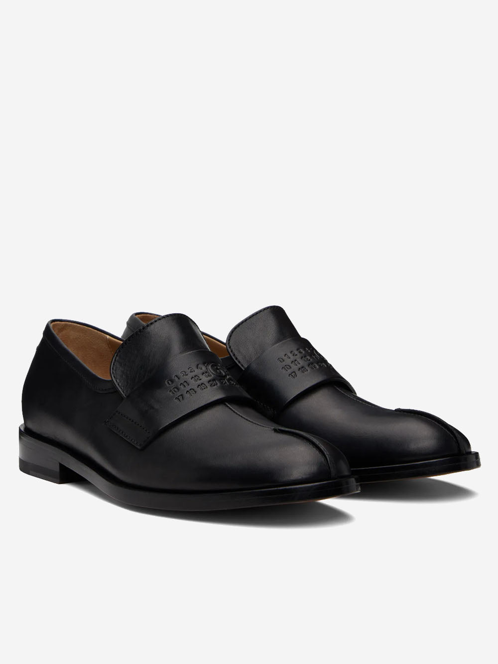 MM6 MAISON MARGIELA Mocassini New Classic Stitch in pelle nera Nero Urbanstaroma