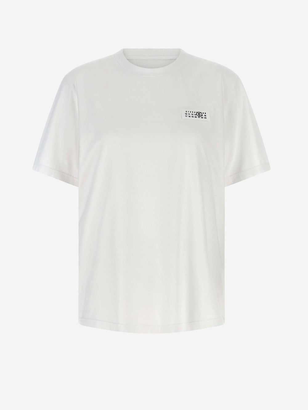 MM6 MAISON MARGIELA T-shirt bianca con toppa Numeric Bianco Urbanstaroma