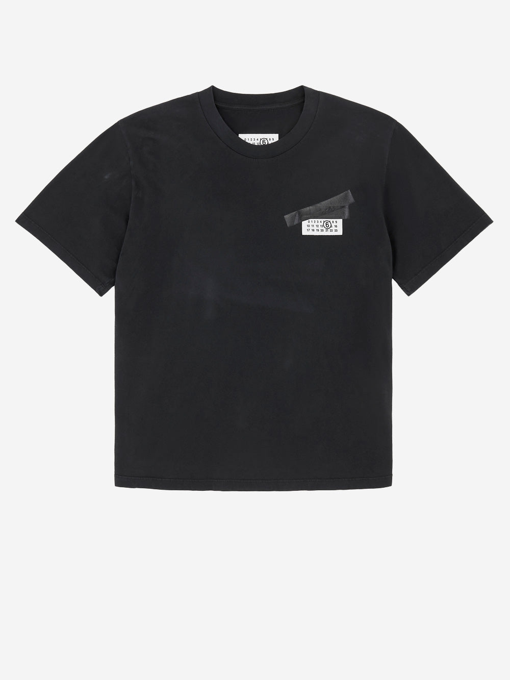 MM6 MAISON MARGIELA T-shirt nera con toppa Numeric Nero Urbanstaroma