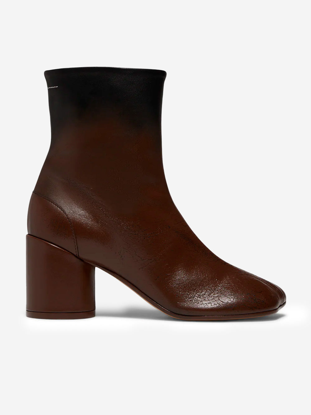 MM6 MAISON MARGIELA Stivaletti Anatomic marroni con tacco a cilindro e stitch Marroni Urbanstaroma