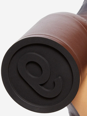 MM6 MAISON MARGIELA Stivaletti Anatomic marroni con tacco a cilindro e stitch Marroni