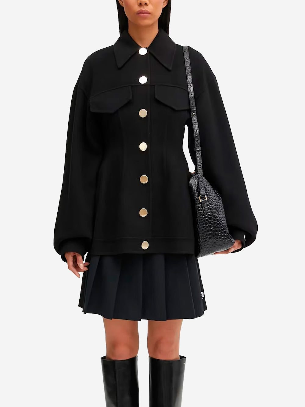 MM6 MAISON MARGIELA Borsa Japanese Crossbody piccola in pelle e logo Numeric Nero Urbanstaroma