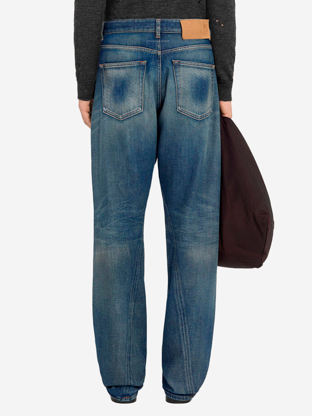 MM6 MAISON MARGIELA Jeans a gamba larga con logo Numeric Denim Urbanstaroma