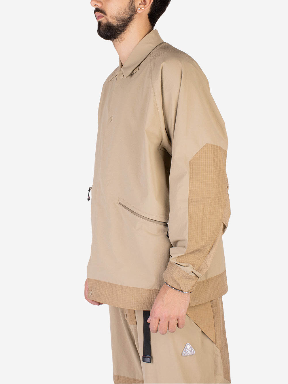 MURASPO Giacca Coach outdoor in nylon Beige Urbanstaroma