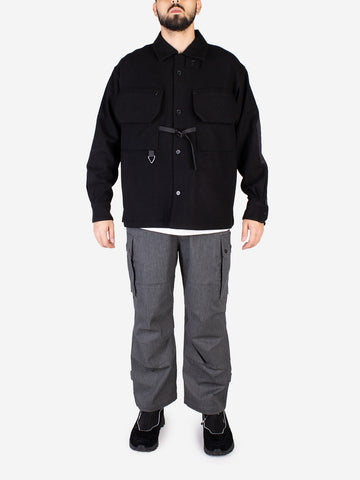 MURASPO Giacca camicia outdoor in misto lana Nero