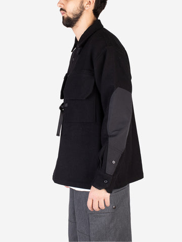 MURASPO Giacca camicia outdoor in misto lana Nero