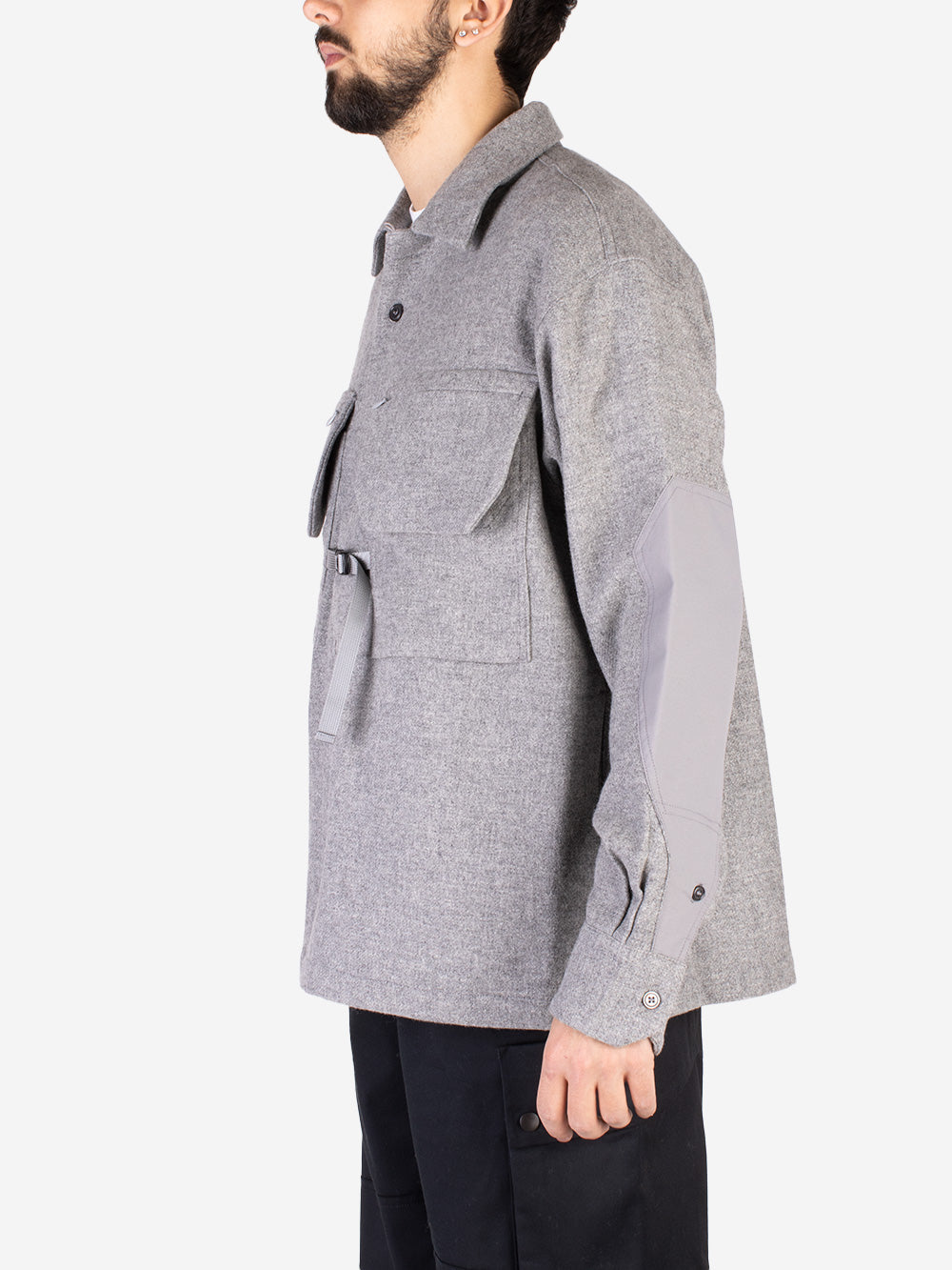 MURASPO Giacca camicia outdoor grigia in misto lana Grigio Urbanstaroma