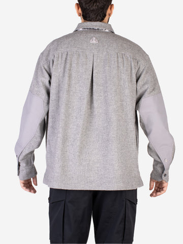 MURASPO Giacca camicia outdoor grigia in misto lana Grigio