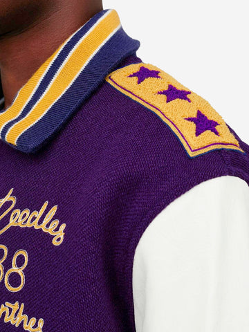 NEEDLES Giacca Varsity Letter in lana Viola
