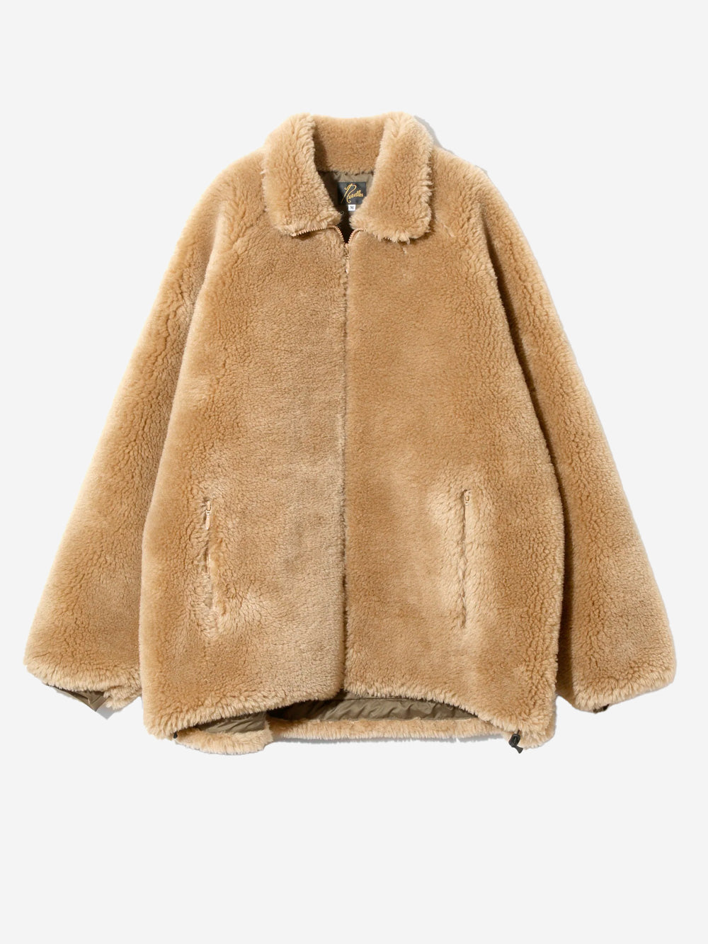 NEEDLES Giacca beige in pelliccia sintetica con Collo Alto Beige Urbanstaroma