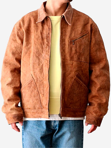NEEDLES Giacca workwear Duck Canvas Kakishibu Dye Brown Marrone chiaro