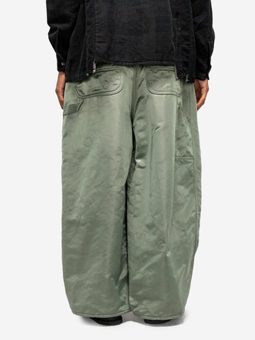 NEEDLES Pantaloni 'HD Painter' baggy satinati Verde