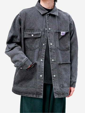 Giacca camicia in twill di cotone