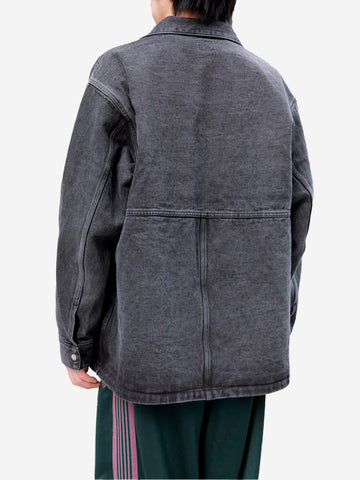 Giacca camicia in twill di cotone