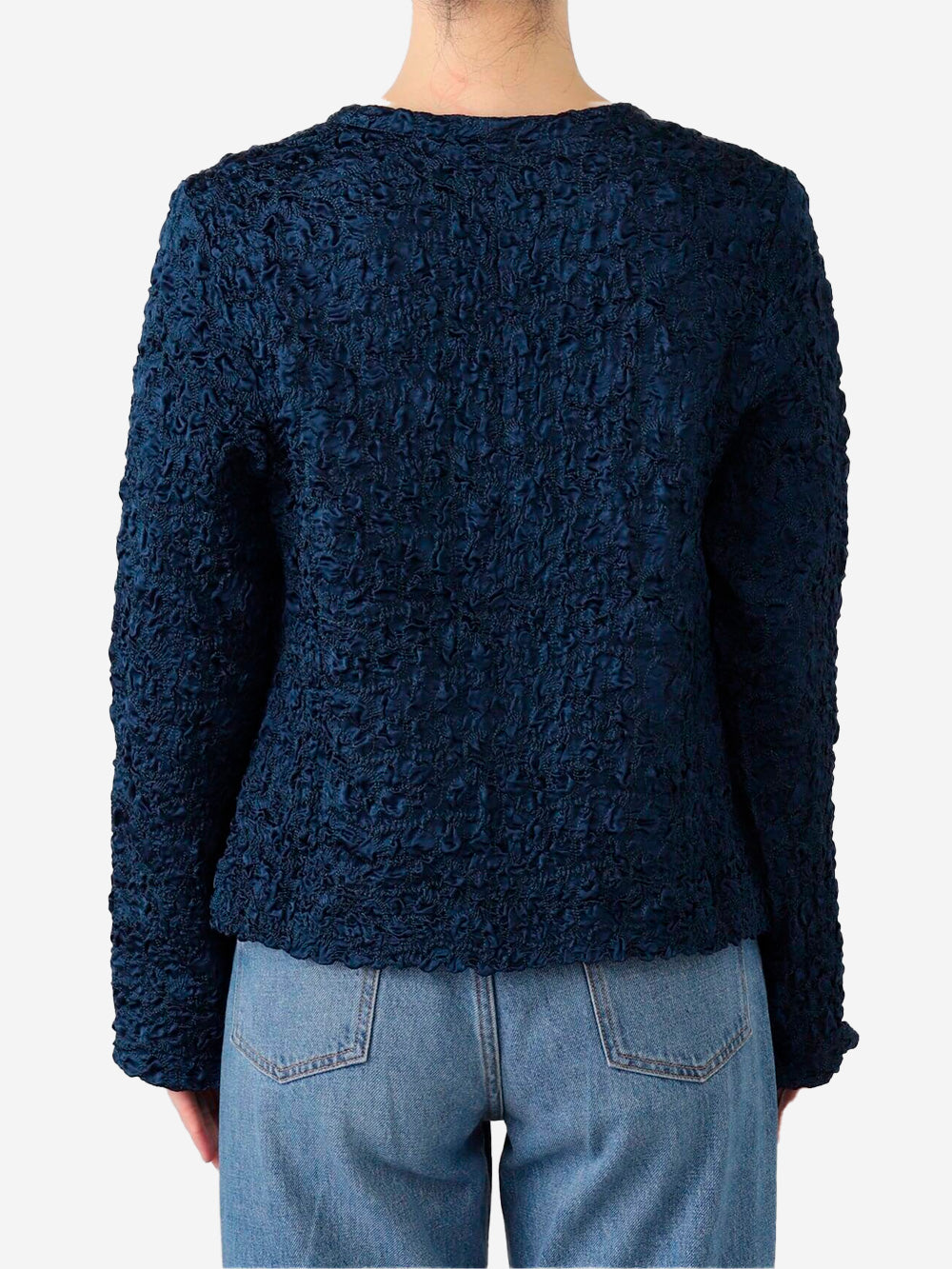 NEEDLES Giacca blu con ricamo satinato Blu Urbanstaroma