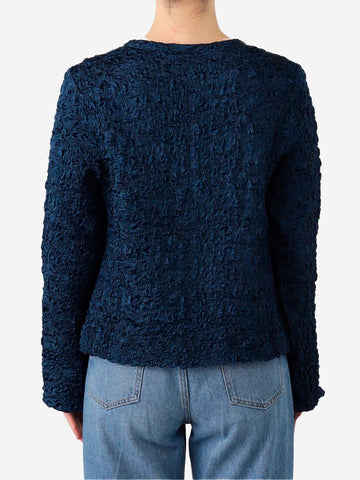 NEEDLES Giacca blu con ricamo satinato Blu