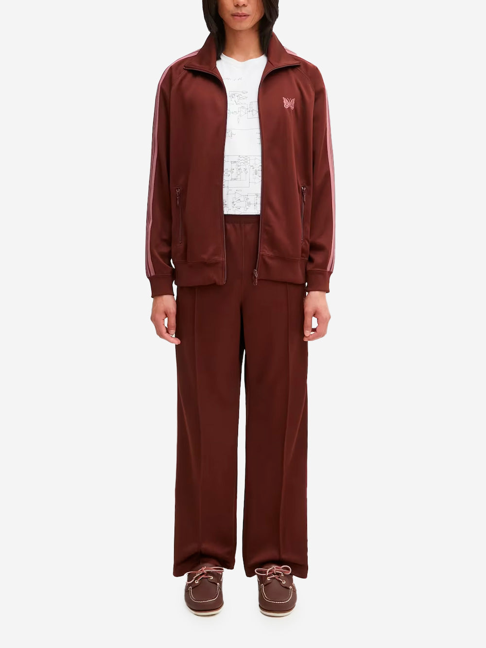 NEEDLES Giacca sportiva con logo Papillon Bordeaux Urbanstaroma