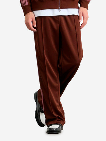 Narrow brown track pants with Papillon logo