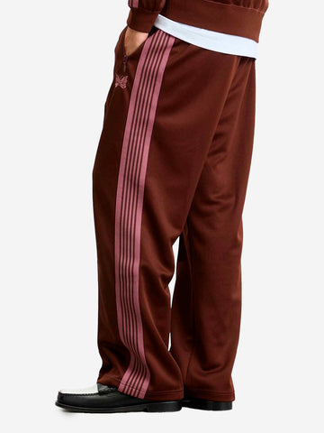 Narrow brown track pants with Papillon logo