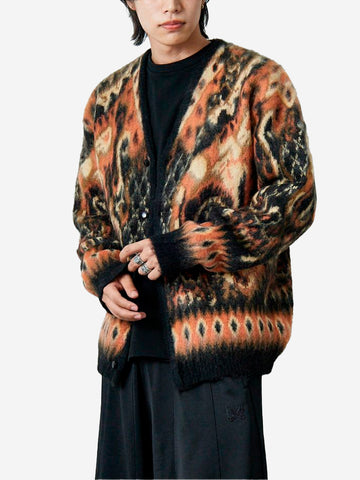 NEEDLES Cardigan Paisley in mohair Nero