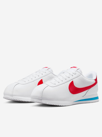 NIKE W Cortez Leather bianche Bianco rosso