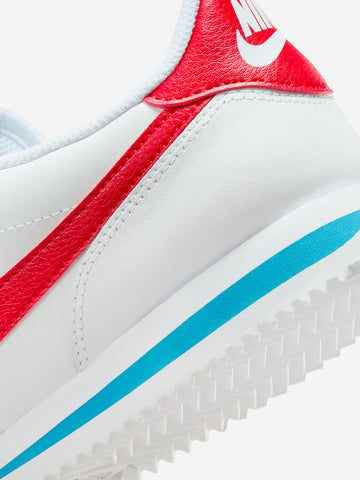 NIKE W Cortez Leather bianche Bianco rosso