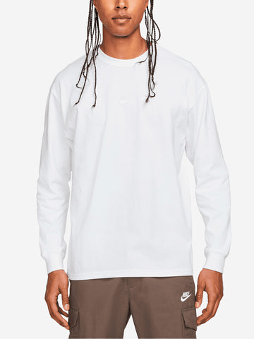 NIKE T-shirt bianca a maniche lunghe con Swoosh Bianco