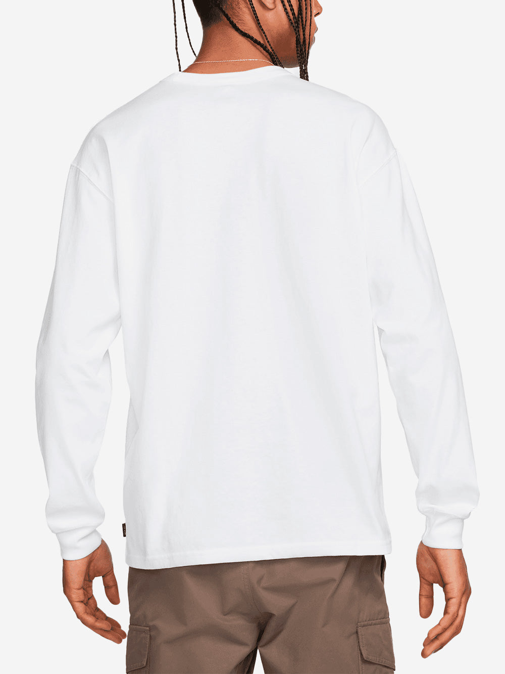 NIKE T-shirt bianca a maniche lunghe con Swoosh Bianco Urbanstaroma