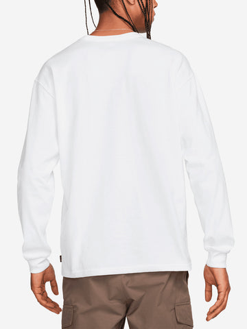 NIKE T-shirt bianca a maniche lunghe con Swoosh Bianco