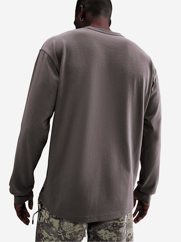 NIKE T-shirt marrone a maniche lunghe con Swoosh Marrone