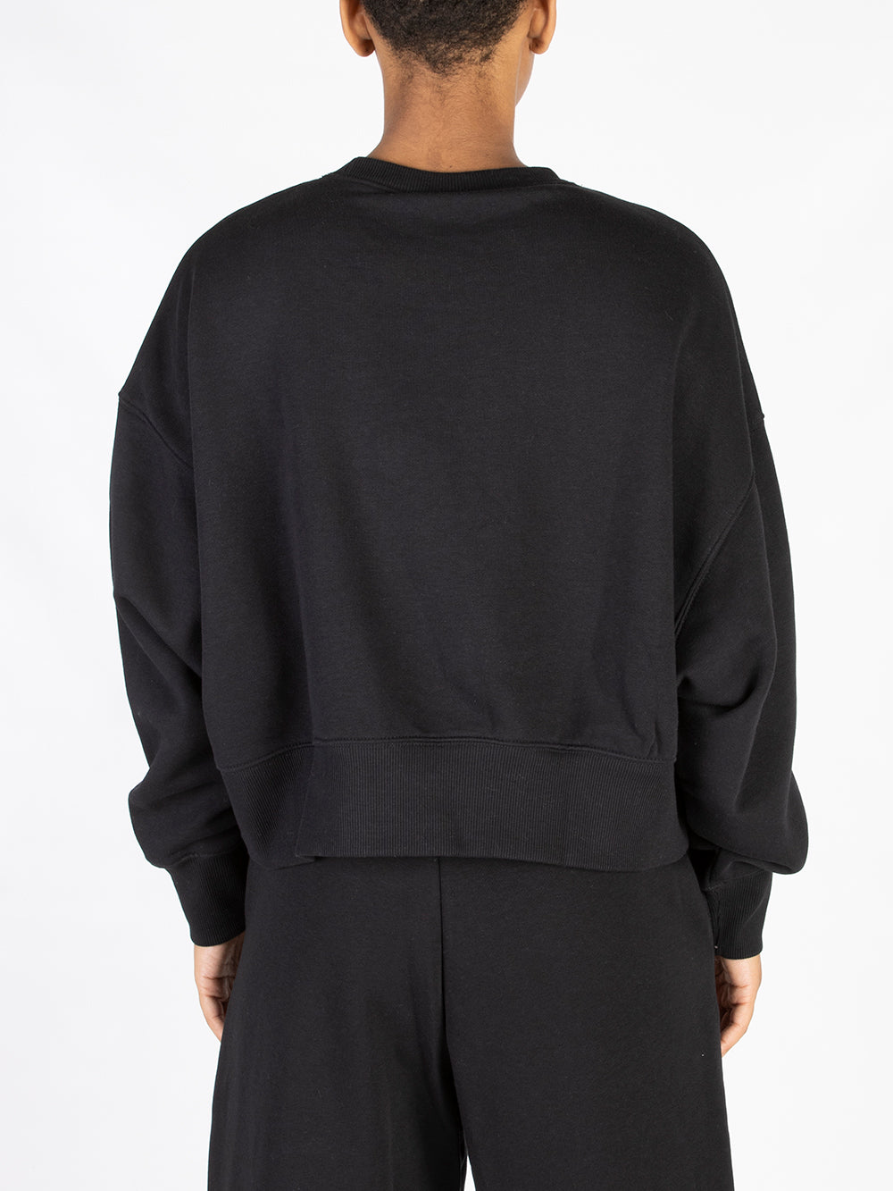 NIKE Felpa girocollo nera oversize con Swoosh Nero Urbanstaroma