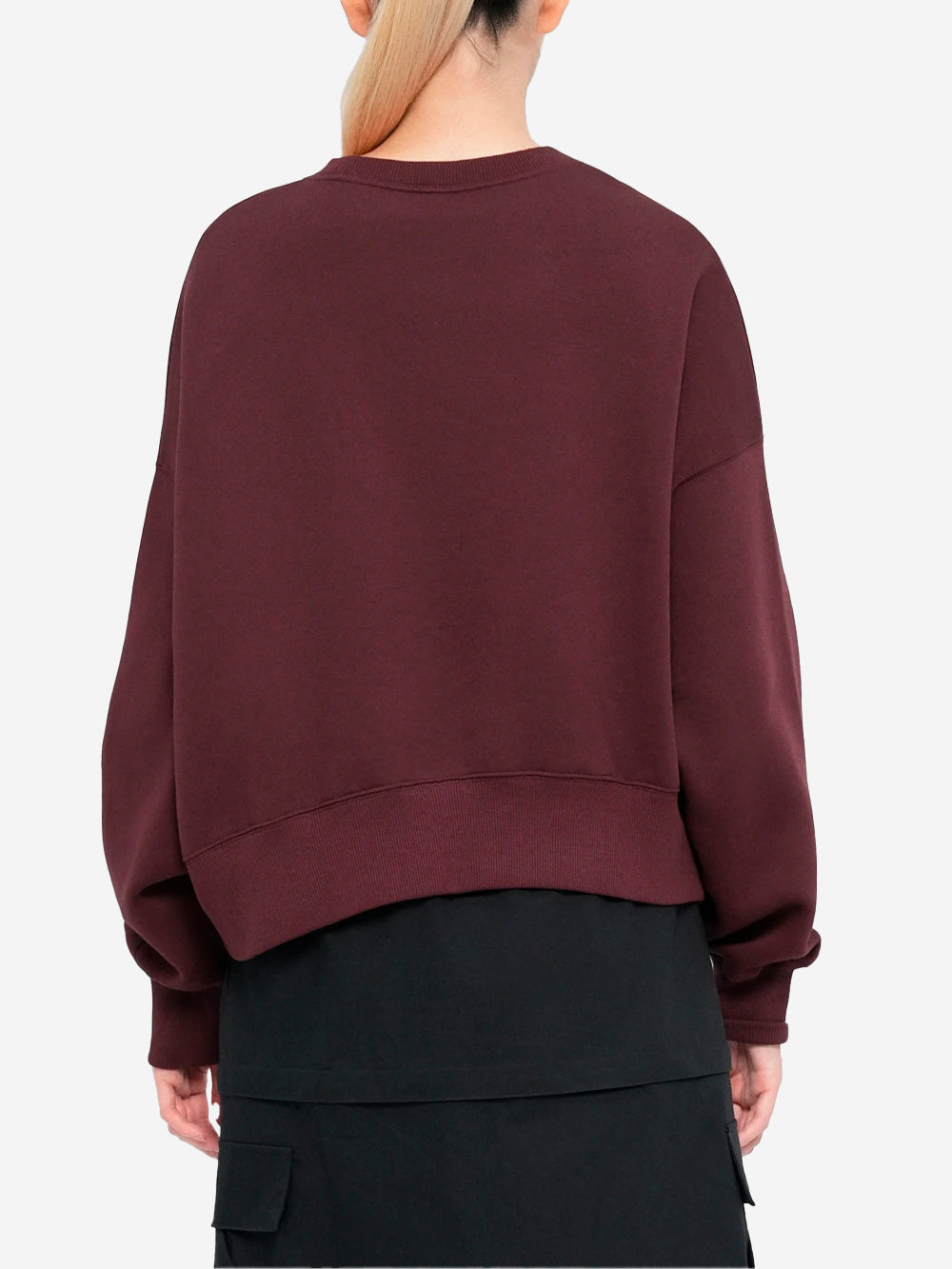 NIKE Felpa girocollo bordeaux oversize con Swoosh Bordeau Urbanstaroma