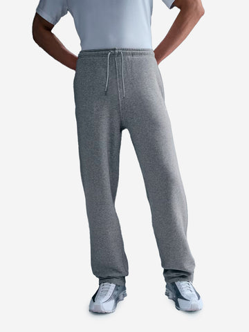 NIKE Pantaloni grigi in fleece con orlo aperto Grigio